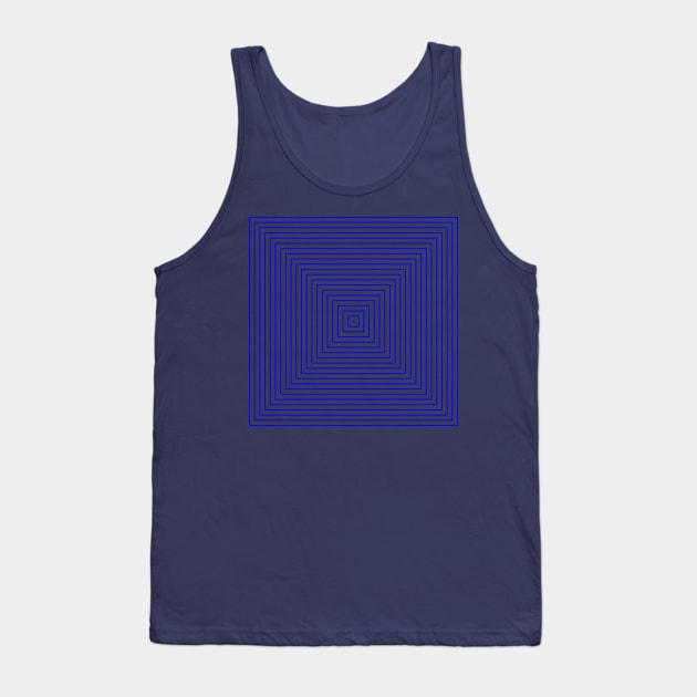 Blue squares Tank Top by evsccc